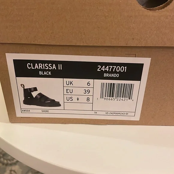 NIB Doc Marten sandals Clarissa II black size 8 - Picture 2 of 6